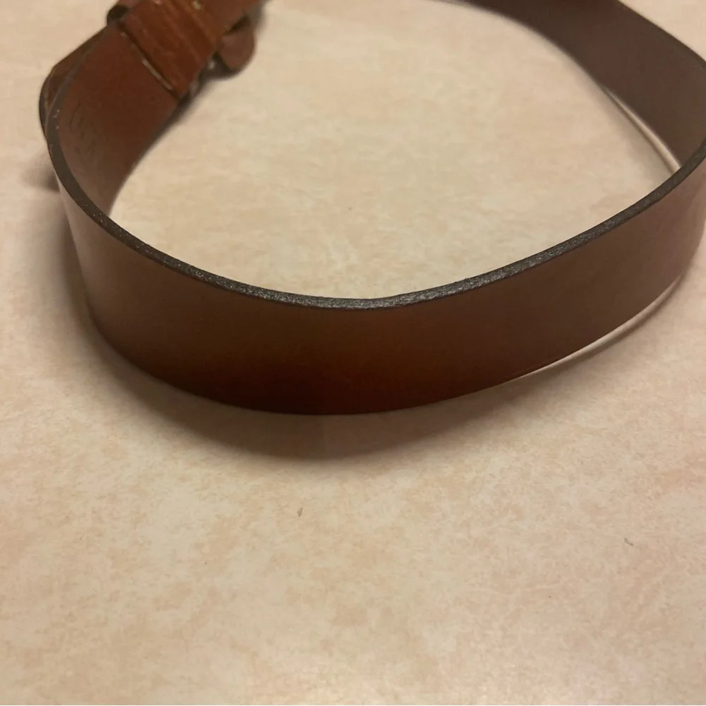 Vintage Gap Belt Womens 31”-34” USA Made Brown Leather Retro 80s 90s Classic